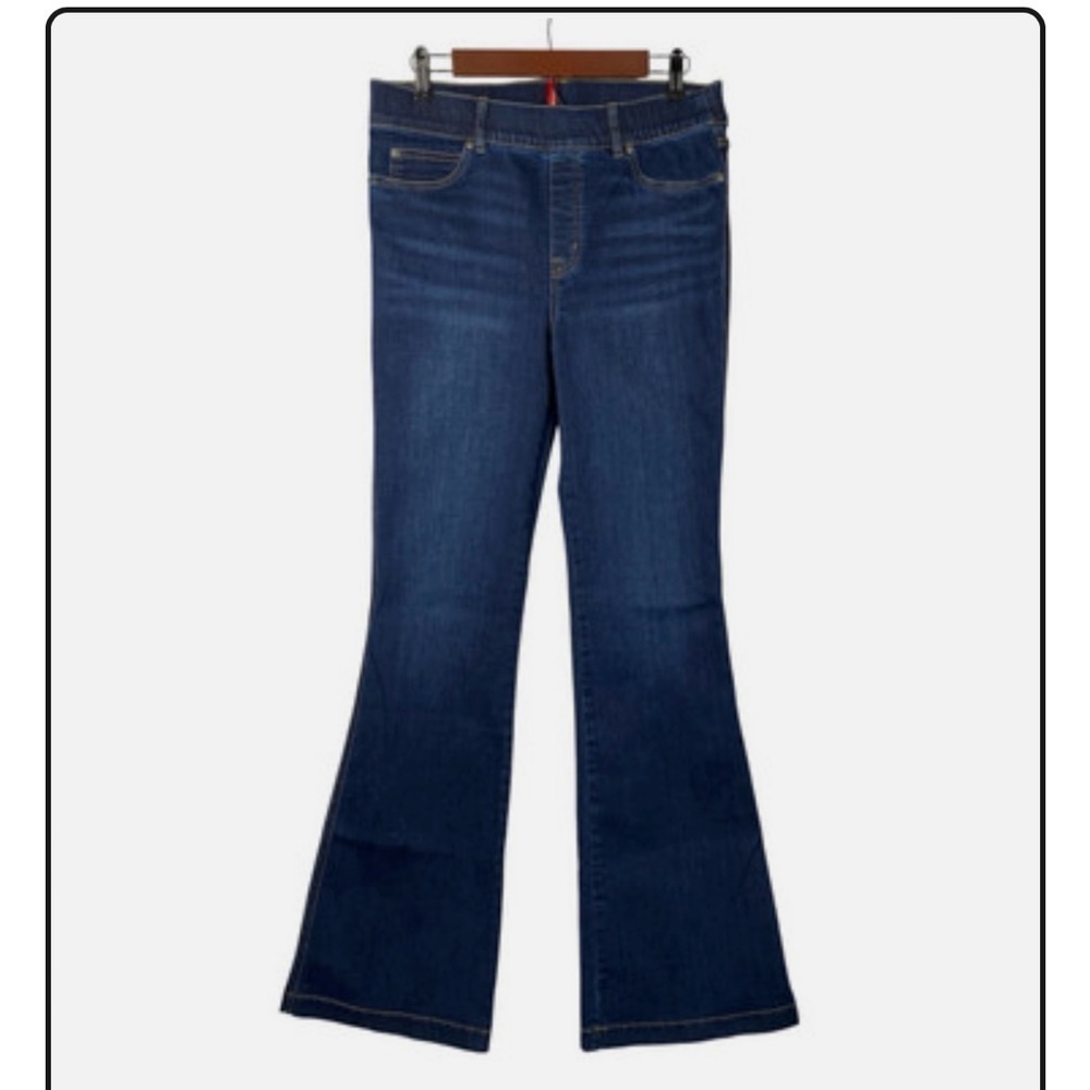 Spanx Flare Leg High Waist Stretch Jeans Dark Wash